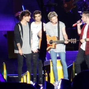 Louis Tomlinson, Niall Horan, Liam Payne, Zayn Malik - Le groupe One Direction en concert à Adelaïde en Australie dans le cadre de leur tournée "On The Road Again", le 17 février 2015.