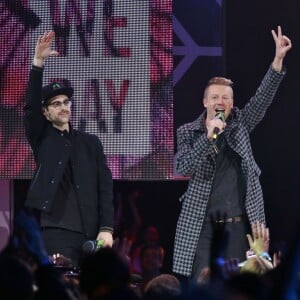 Ryan Lewis, Macklemore lors de la soirée "We Day" à Vancouver, le 22 octobre 2014.