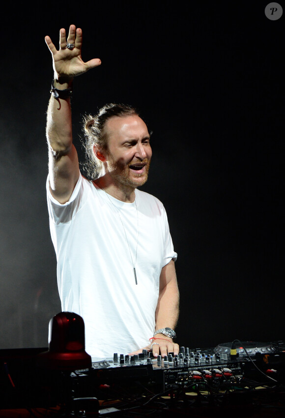 David Guetta en concert à Magaluf sur l'Ile de Majorque le 21 août 2015