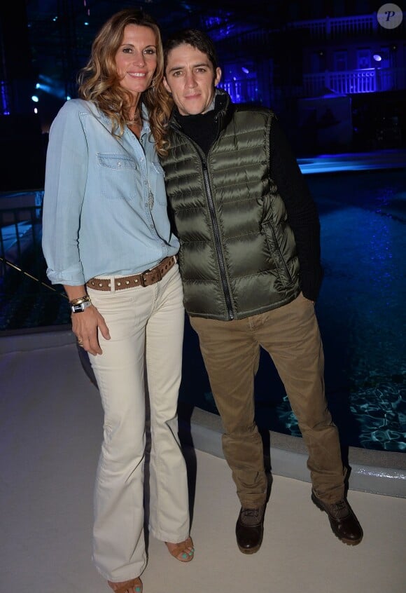 Sophie Thalmann et son mari Christophe Soumillon - Soirée Samsung "New Edge Night" pour la sortie du nouveau Samsung Galaxy GS6 edge + à la piscine Molitor à Paris le 15 septembre 2015.