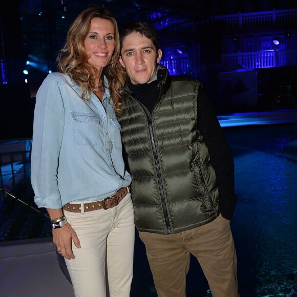 Sophie Thalmann et son mari Christophe Soumillon - Soirée Samsung "New Edge Night" pour la sortie du nouveau Samsung Galaxy GS6 edge + à la piscine Molitor à Paris le 15 septembre 2015.