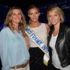 Sophie Thalmann , Camille Cerf (Miss France 2015) et Sylvie Tellier - Soirée Samsung "New Edge Night" pour la sortie du nouveau Samsung Galaxy GS6 edge + à la piscine Molitor à Paris le 15 septembre 2015.