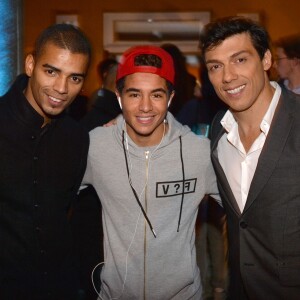 Brahim Zaibat, Samy Seghir et Taïg Khris - Soirée Samsung "New Edge Night" pour la sortie du nouveau Samsung Galaxy GS6 edge + à la piscine Molitor à Paris le 15 septembre 2015.