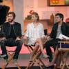 Liam Hemsworth, Jennifer Lawrence et Josh Hutcherson - L'équipe du film "Hunger Games" à l'émission "Good Morning America"à New York le 13 novembre 2014