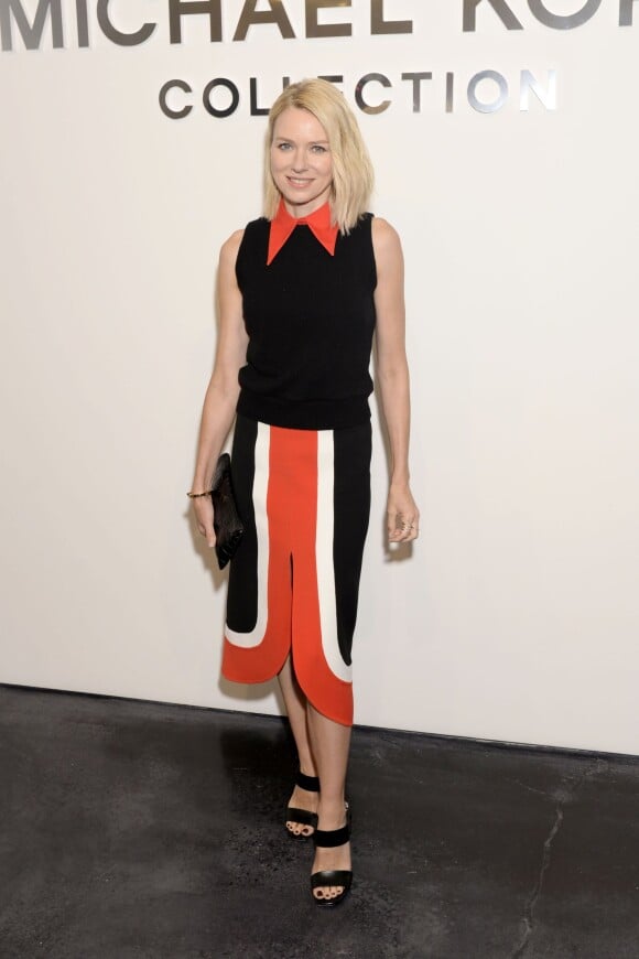 Naomi Watts assiste au défilé Michael Kors Collection (collection printemps-été 2016) aux Spring Studios. New York, le 16 septembre 2015.