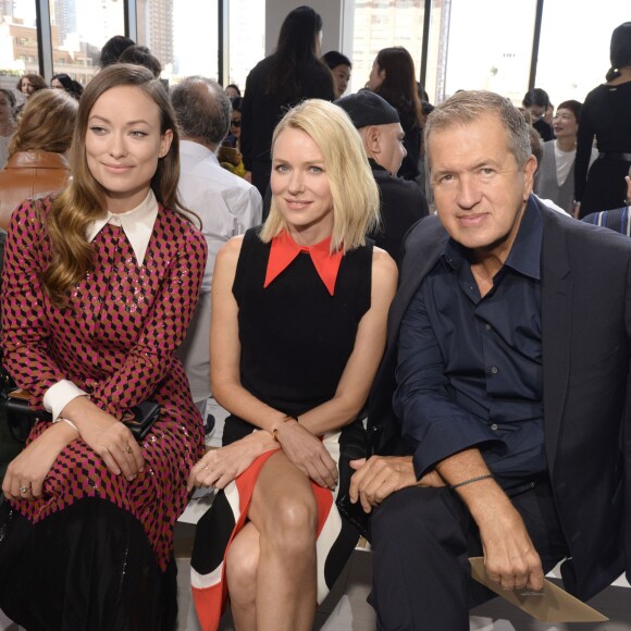 Olivia Wilde, Naomi Watts et Mario Testino assistent au défilé Michael Kors Collection (collection printemps-été 2016) aux Spring Studios. New York, le 16 septembre 2015.