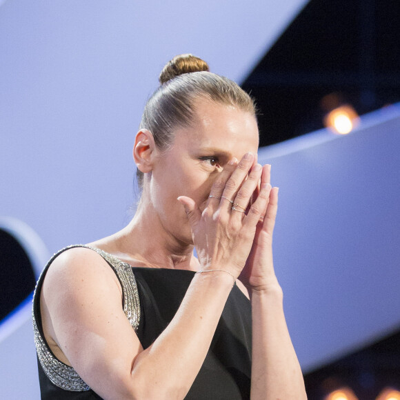 Emmanuelle Bercot (prix d'interprétation féminine pour le film "Mon Roi") - Cérémonie de clôture du 68e Festival International du film de Cannes, le 24 mai 2015.