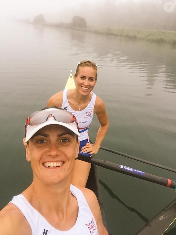 Helen Glover et sa partenaire d'aviron, Heather Stanning, photo publiée le 5 août 2015