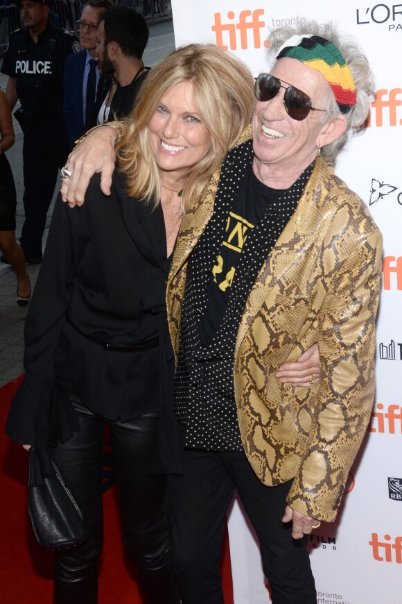 Patti Hansen et son mari Keith Richards lors de la projection du documentaire "Keith Richards: Under The Influence" au Festival du film de Toronto le 17 septembre 2015