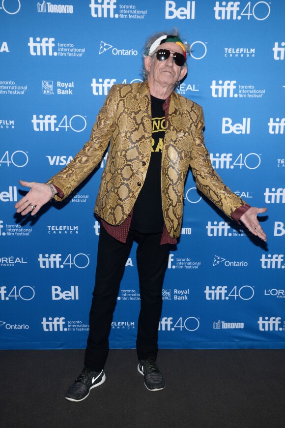 Keith Richards lors de la projection du documentaire "Keith Richards: Under The Influence" au Festival du film de Toronto le 17 septembre 2015