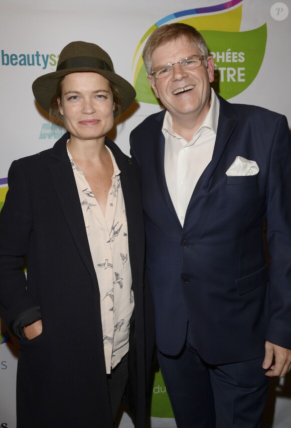 Sarah Biasini et Sylvain Bonnet - Première édition des "Trophées du bien-être" au profit de la fondation Mimi Ullens au Théâtre de la Gaité Montparnasse à Paris le 21 septembre 2015