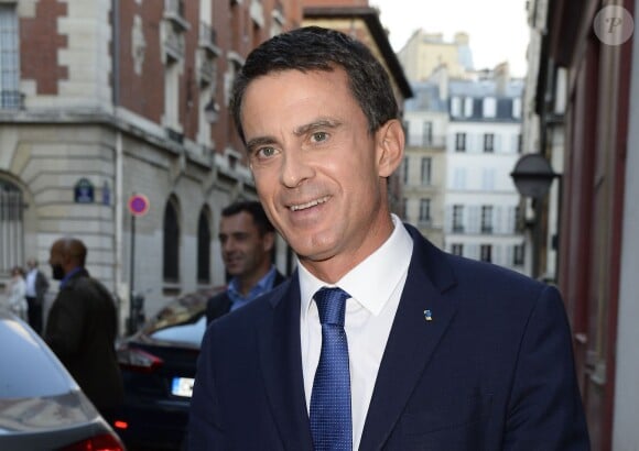 Manuel Valls - Soirée du Nouvel An juif chez Marek Halter à Paris le 20 septembre 2015.
