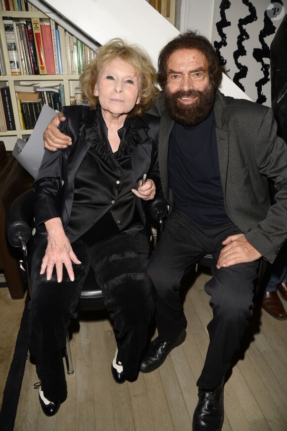 Marek Halter et sa femme Clara - Soirée du Nouvel An juif chez Marek Halter à Paris le 20 septembre 2015.