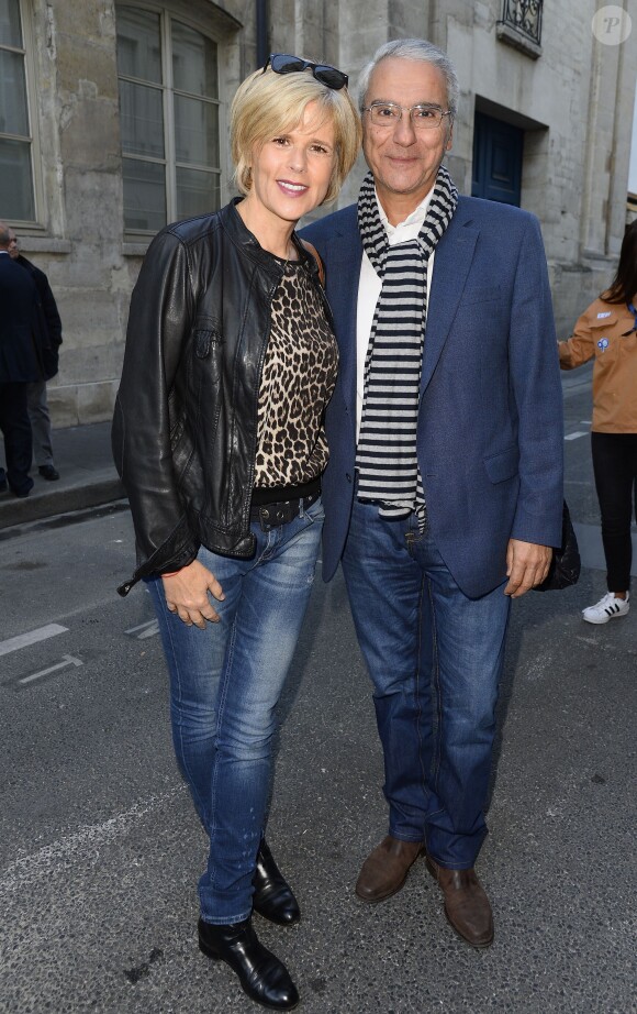 Laurence Piquet et son compagnon Norbert Balit - Soirée du Nouvel An juif chez Marek Halter à Paris le 20 septembre 2015.