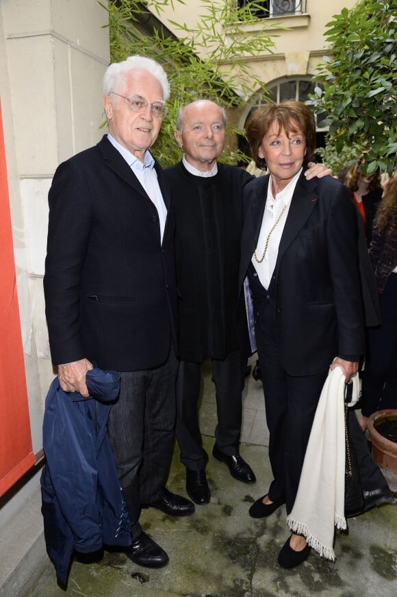Lionel Jospin, Jacques Toubon et sa femme Lise - Soirée du Nouvel An juif chez Marek Halter à Paris le 20 septembre 2015.