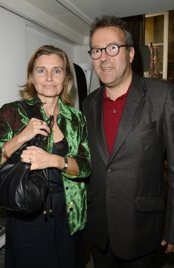 Martin Hirsch et sa femme Florence Noiville - Soirée du Nouvel An juif chez Marek Halter à Paris le 20 septembre 2015.