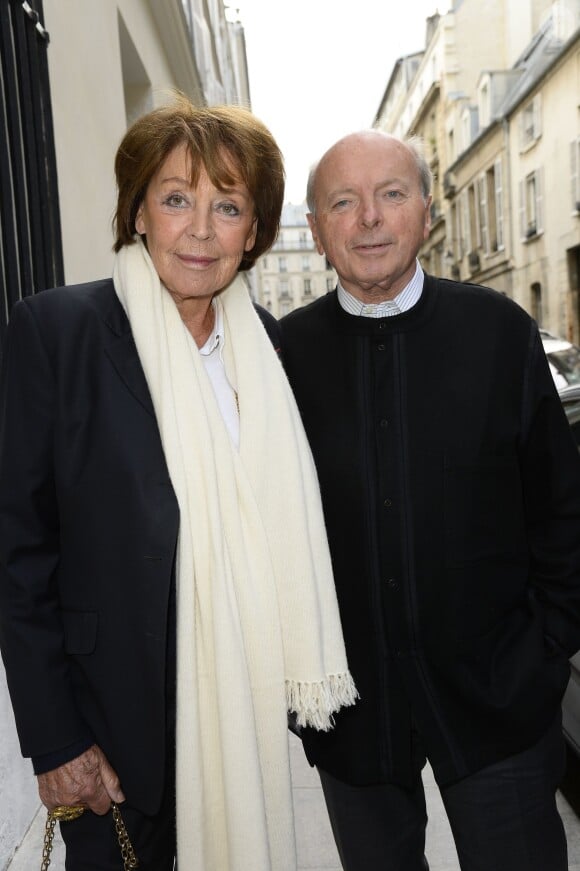 Jacques Toubon et sa femme Lise - Soirée du Nouvel An juif chez Marek Halter à Paris le 20 septembre 2015.