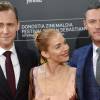 Tom Hiddleston, Sienna Miller et Luke Evans - Première du film "High Rise" lors du 63e Festival du Film de San Sebastian (Saint-Sébastien) le 22 septembre 2015.