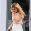 Kim Kardashian enceinte et sa soeur Kylie Jenner font du shopping chez "Jeffrey" à New York, le 13 septembre 2015.