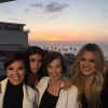 Kris Jenner et ses filles Kim et Khloé Kardashian à San Diego pour l'anniversaire de sa mère Mary Jo / photo postée sur Instagram.