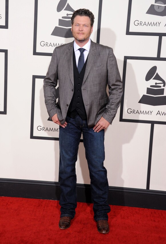 Blake Shelton - 56eme ceremonie des Grammy Awards a Los Angeles le 26 janvier 2014.