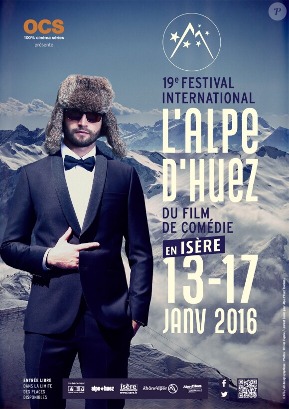 Affiche officielle du 19e Festival International du Film de Comédie de l'Alpe d'Huez.