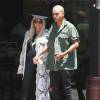 Ashlee Simpson très enceinte va déjeuner au restaurant japonais avec son mari Evan Ross à Studio City, le 22 juin 2015.