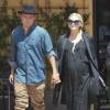 Ashlee Simpson, très enceinte, et son mari Evan Ross sont allés déjeuner à Studio City, le 12 mai 2015