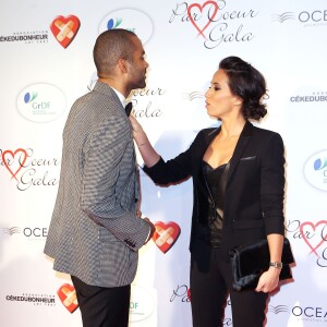 Tony Parker et sa femme Axelle Francine lors du "Par Coeur Gala" pour les 10 ans de l'association "Cekedubonheur" au pavillon d'Armenonville à Paris le 24 septembre 2015