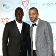 Omar Sy et Tony Parker lors du "Par Coeur Gala" pour les 10 ans de l'association "Cekedubonheur" au pavillon d'Armenonville à Paris le 24 septembre 2015