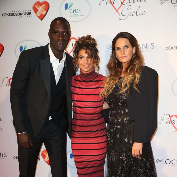 Omar Sy, Tal et Hélène Sy lors du "Par Coeur Gala" pour les 10 ans de l'association "Cekedubonheur" au pavillon d'Armenonville à Paris le 24 septembre 2015