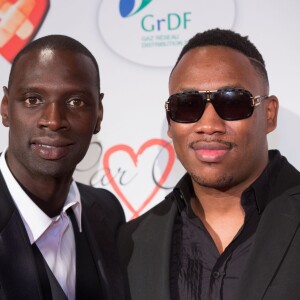 Omar Sy et Mokobé lors du "Par Coeur Gala" pour les 10 ans de l'association "Cekedubonheur" au pavillon d'Armenonville à Paris le 24 septembre 2015