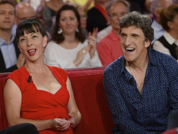Corinne et Gilles Benizio, alias Shirley et Dino - Enregistrement de l'émission "Vivement Dimanche" à Paris le 23 Septembre 2015 et qui sera diffusée le 27 Septembre 2015.