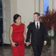 Mark Zuckerberg et son épouse Priscilla Chan, enceinte, au dîner d'état pour le président chinois Xi et Madame Peng Liyuan à la Maison Blanche, Washington, le 25 septembre 2015