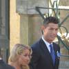 Cristiano Ronaldo lors du mariage de son agent Jorge Mendes avec Sandra Barbosa à l'églie Sao Joao Baptista de Porto, le 2 août 2015