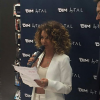 La chanteuse Tal lors du lancement de sa collection de sous-vêtements, Dim By Tal à Paris / photo postée sur Instagram.