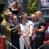 Tyrese Gibson, Michelle Rodriguez et Vin Diesel au lancement de l'attraction Fast & Furious - Supercharge à Universal Studios, Los Angeles, le 23 juin 2015