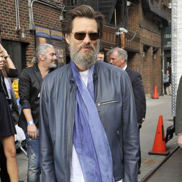 Jim Carrey à l'émission "Late Show With David Letterman" à New York, le 20 mai 2015