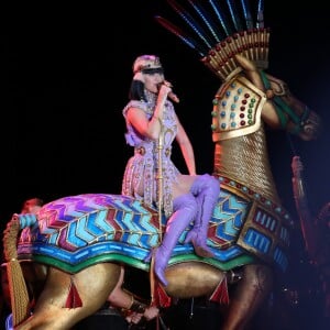 Katy Perry en concert sur la scène du festival Rock In Rio à Rio Janeiro au Brésil, le 28 septembre 2015