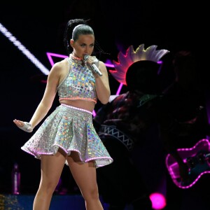 Katy Perry en concert sur la scène du festival Rock In Rio à Rio Janeiro au Brésil, le 28 septembre 2015