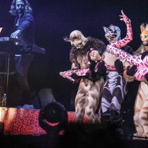 Katy Perry sur la scène d'Allianz Parque à Sao Paulo au Brésil, le 25 septembre 2015