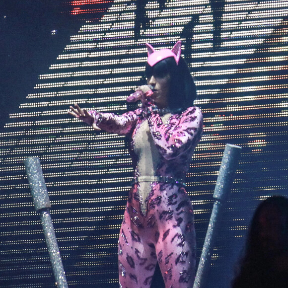 Katy Perry sur la scène d'Allianz Parque à Sao Paulo au Brésil, le 25 septembre 2015