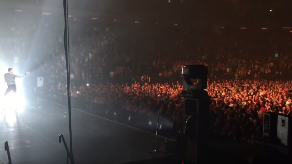 Stromae dans l'immense salle du Madison Square Garden à New York le 1er octobre 2015. Le spectacle était joué à guichets fermés.