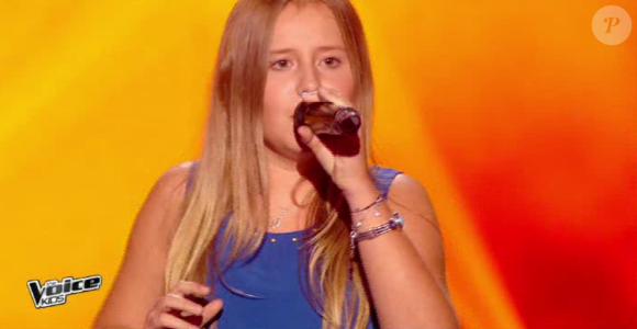 Maeva est éliminée dans The Voice Kids, le vendredi 2 octobre 2015, sur TF1