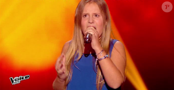 Maeva est éliminée dans The Voice Kids, le vendredi 2 octobre 2015, sur TF1