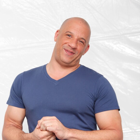 Vin Diesel en conférence de presse pour le film "Fast and Furious 7" le 23 mars 2015 au Dodger Stadium, à Los Angeles.