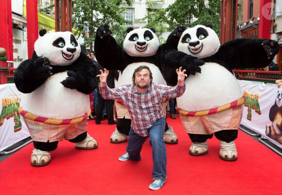 Jack Black présent "Kung Fu Panda 3" à Londres, le 25 juin 2015.