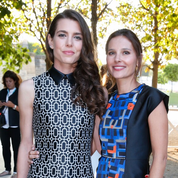 Charlotte Casiraghi et Virginie Ledoyen - Lancement de la collection "Montblanc Bohème Moongarden" à l'Orangerie Ephémère du jardin des Tuileries, place de la Concorde à Paris, le 9 juillet 2015.