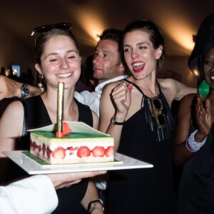 Exclusif - Electra Niarchos, Charlotte Casiraghi et Khadja Nin - Soirée lors du Paris Eiffel Jumping au Champs-de-Mars, étape du Longines Global Champions Tour, durant laquelle était fêté le 20e anniversaire d'Electra Niarchos (20 ans). À Paris, le 4 juillet 2015.