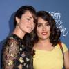Mia Maestro et Salma Hayek au gala Variety's Power of Women à l'hôtel Beverly Wilshire Four Seasons de Los Angeles, le 9 octobre 2015.